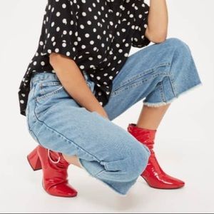 NWOT Topshop Crop Flare Jeans